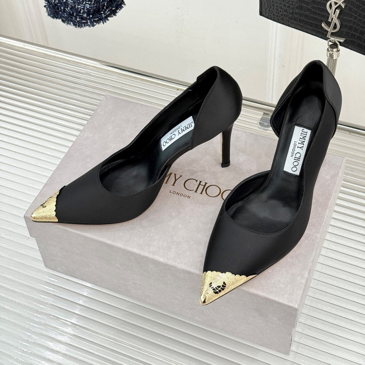 JC 26s Faiz Pumps 10cm Satin 174571