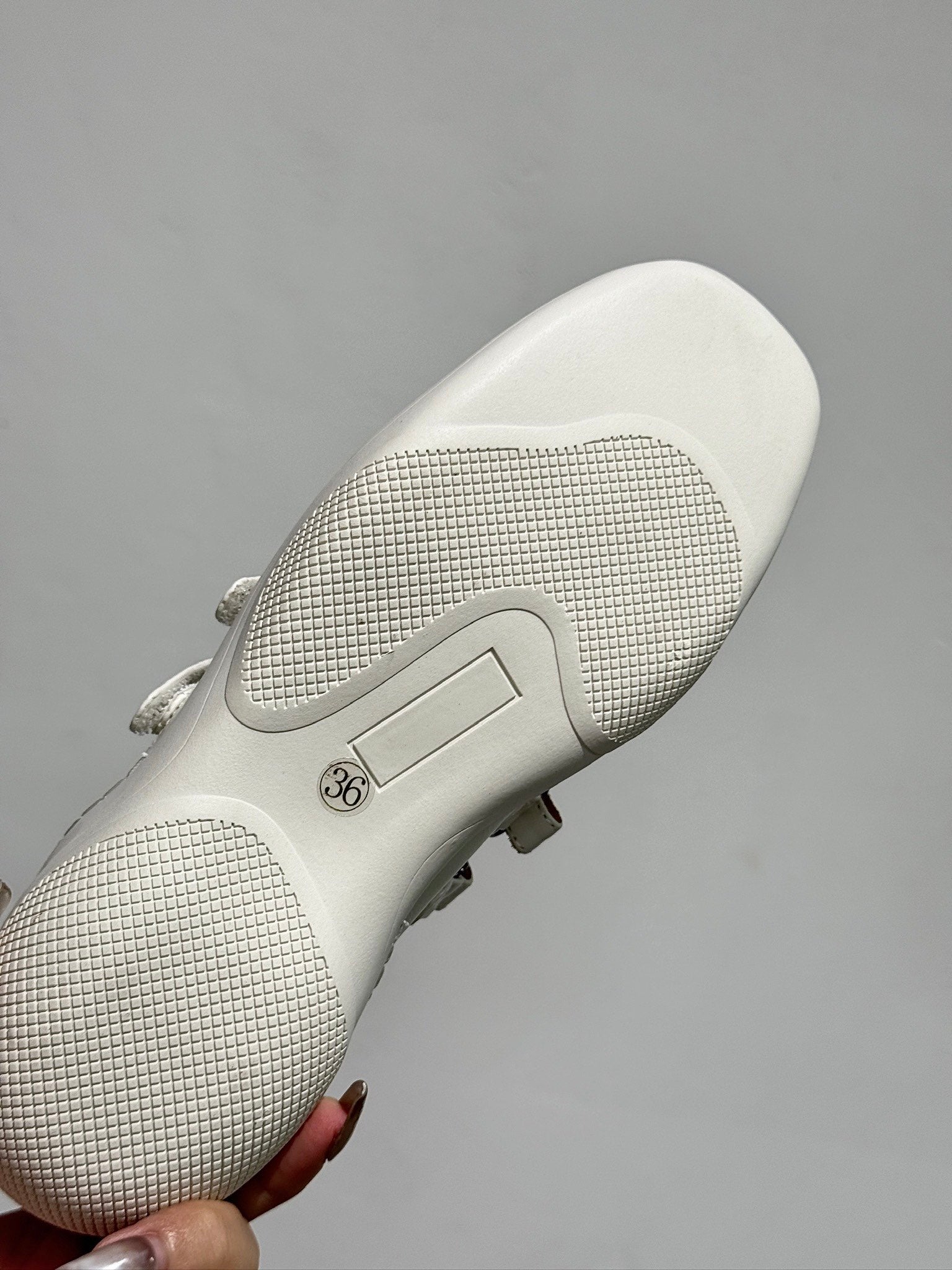 LP Double-Strap Mary Jane Flats In White Lambskin
