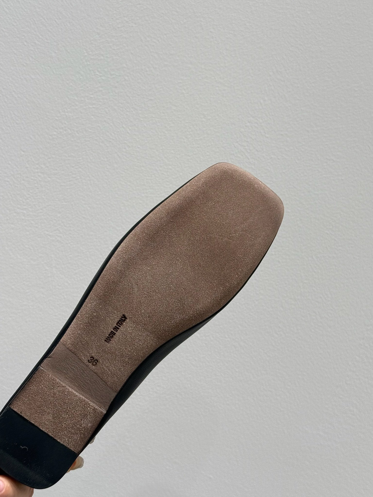 The Row Ballet Flats Black Cowhide 337513