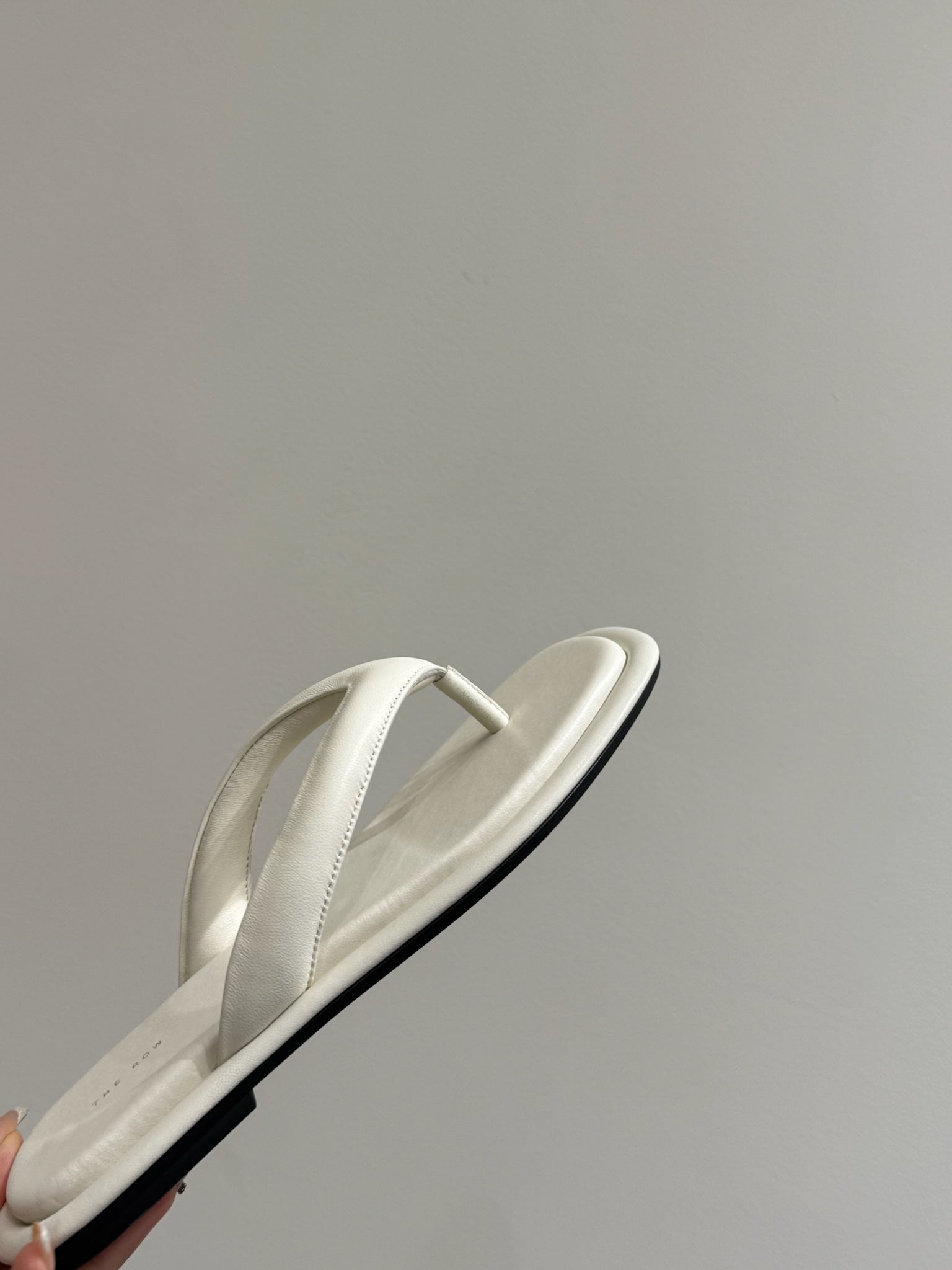 The Row Thong Sandal White Sheepskin 337479