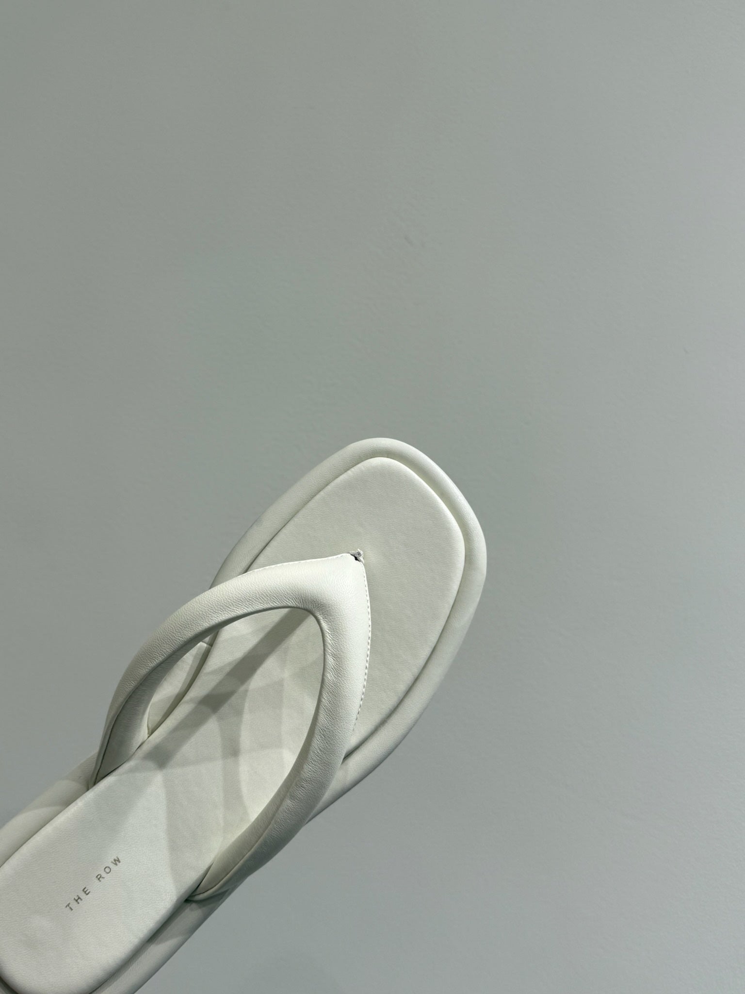 The Row Thong Sandal White Sheepskin 337479