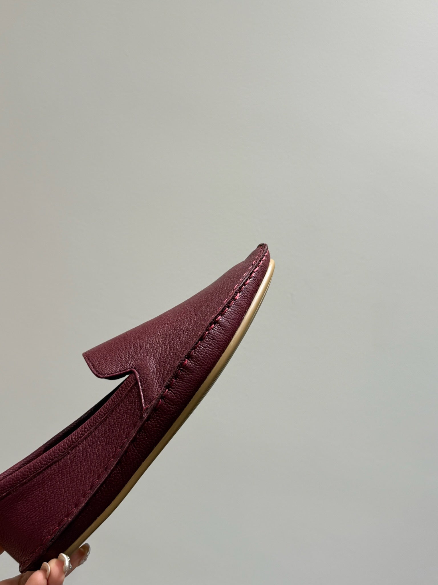 The Row Vasko Slippers Dar Red Calfskin 337480