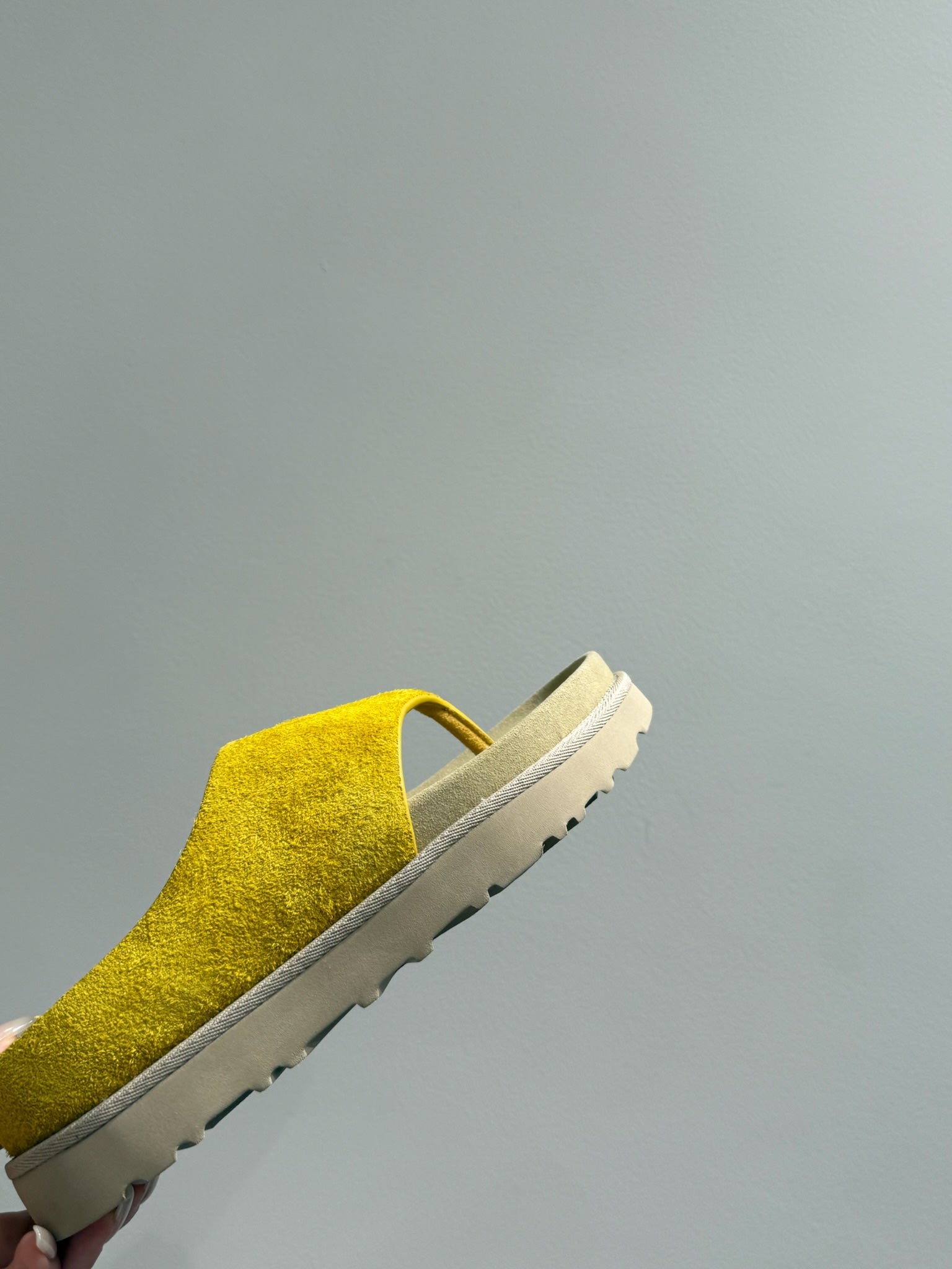 The Row Flat Sandal Yellow Cow Suede 337502