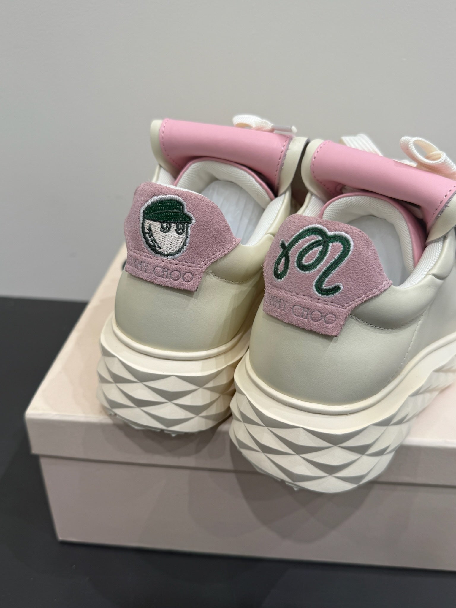 Jimmy Malbon 2.0 Diamond Sneaker Pink White Cowhide 420146