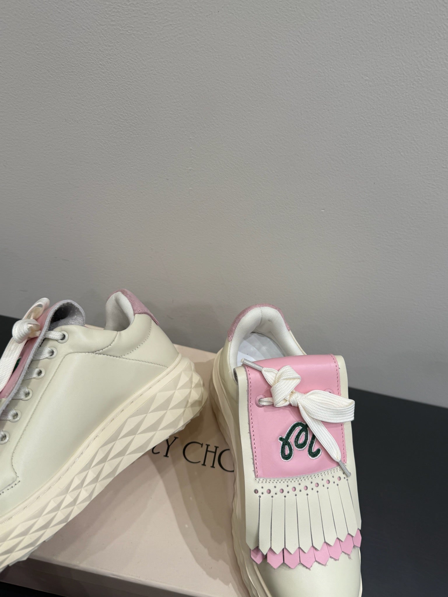 Jimmy Malbon 2.0 Diamond Sneaker Pink White Cowhide 420146