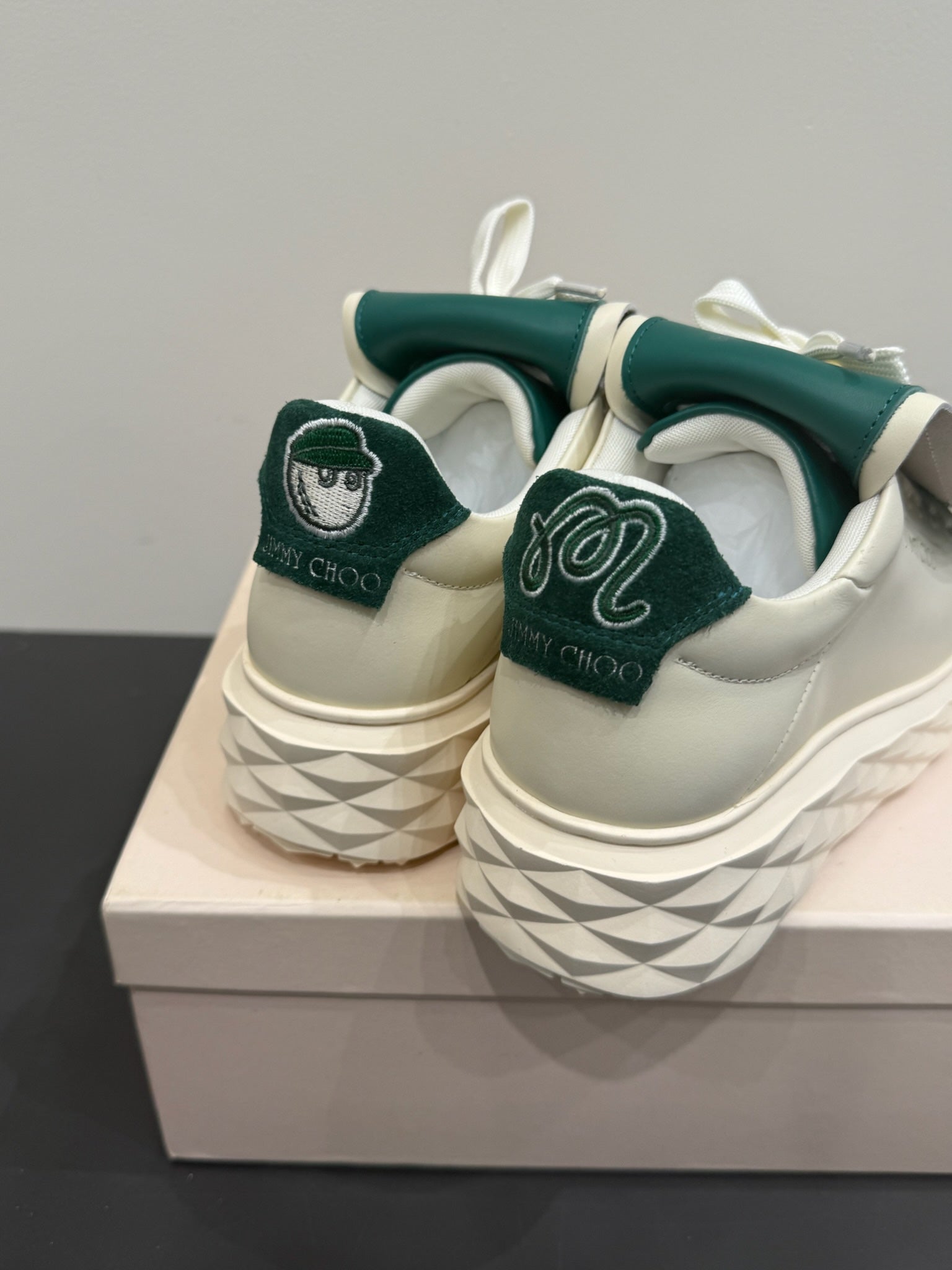 Jimmy Malbon 2.0 Diamond Sneaker Green White Cowhide 420147