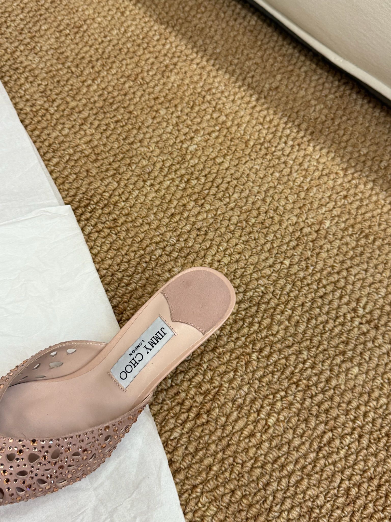 Jimmy Solar Mules 70mm Pink Cowhide 420164