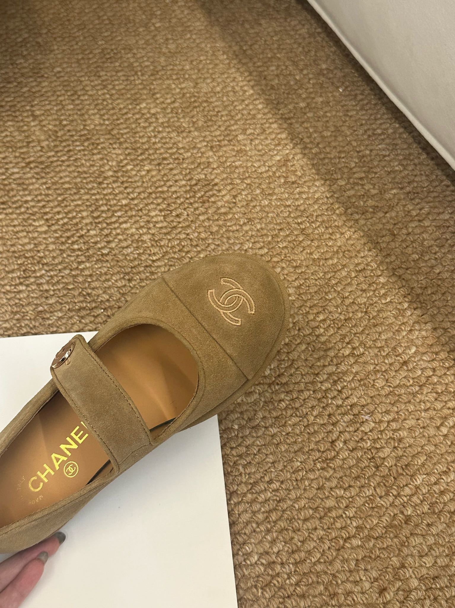 CC 26s Mary Jane Flats Caramel Brown Suede