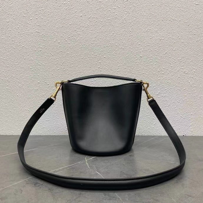Celine Teen Bucket 16 Bag Black Calfskin