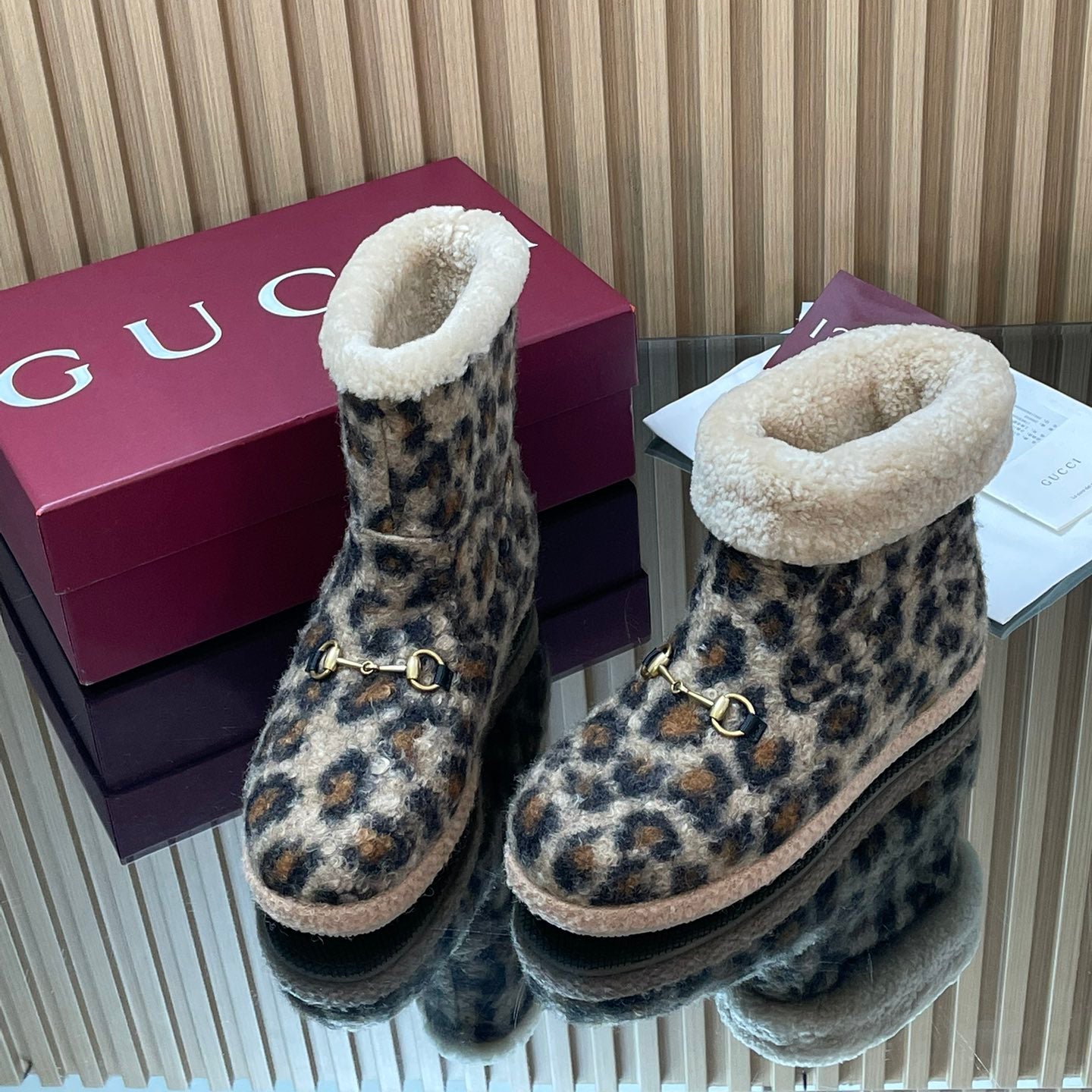 Gucci 2025 Boot Leopard Wool 562867