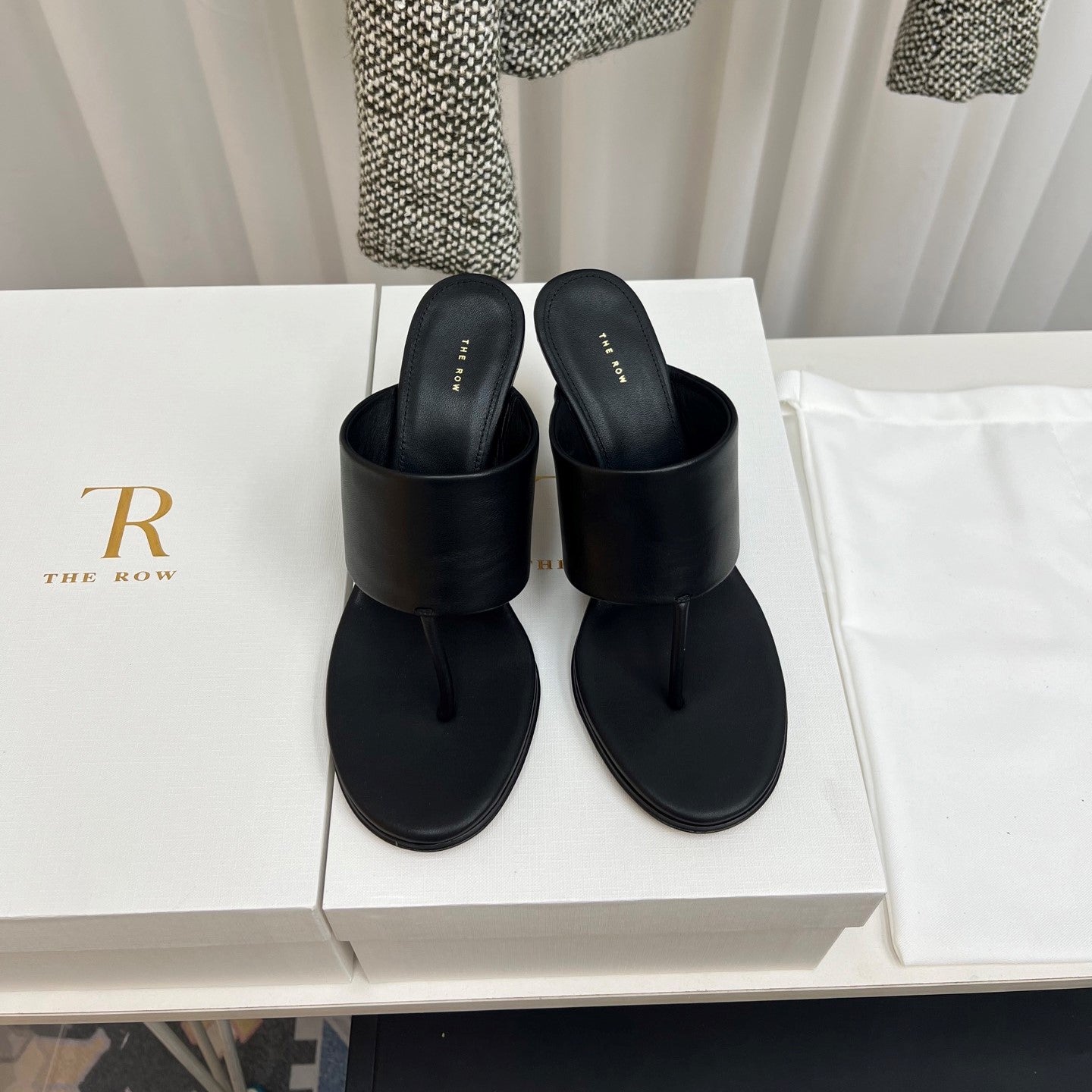 The Row Heel Sandals Black Calfskin 324735