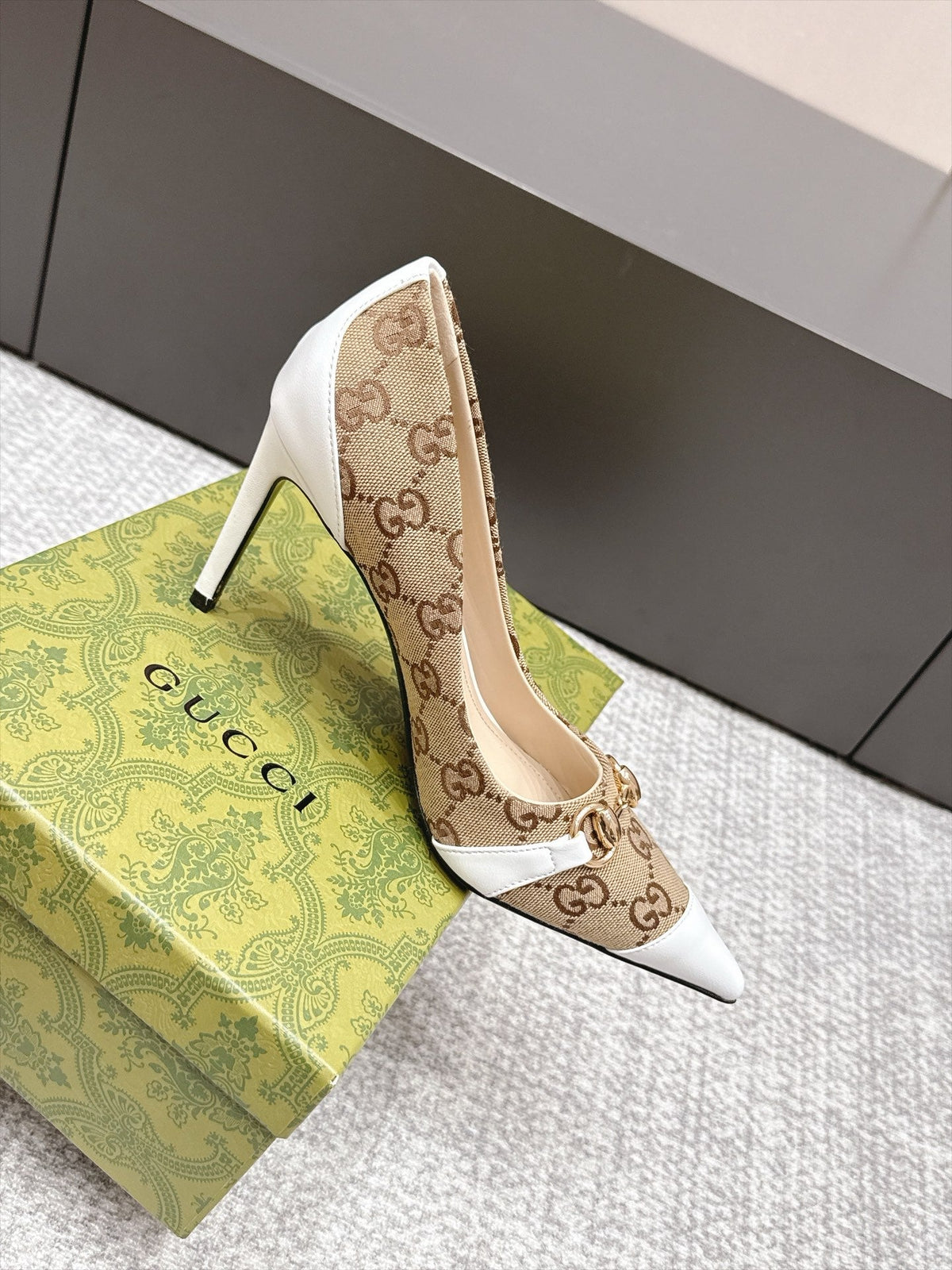 GG 26s Donna Pumps 8.5cm GG White Canvas 195301