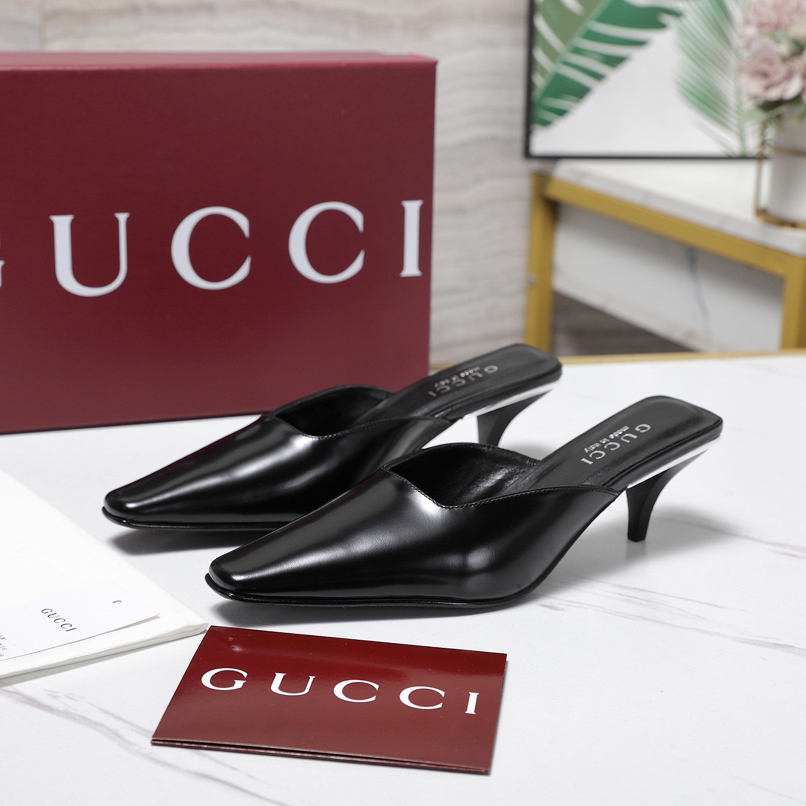 GG Cruise 2026 mule 60mm Black Sheepskin 601088