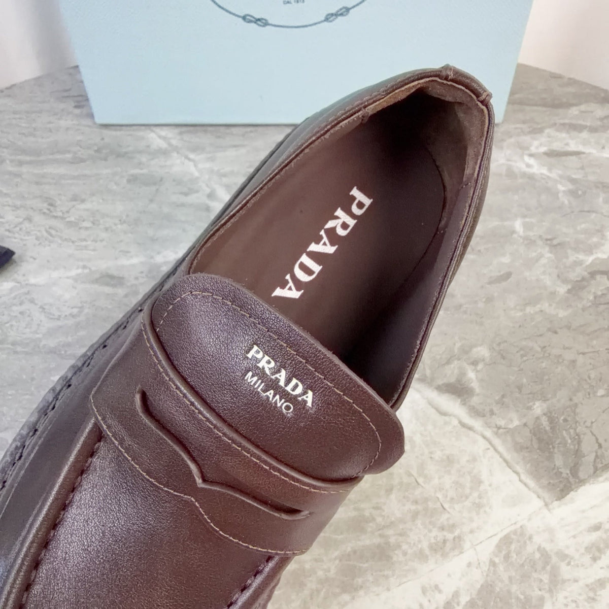 Prada 26s Loafers Dark Brown Smooth Leather 157673
