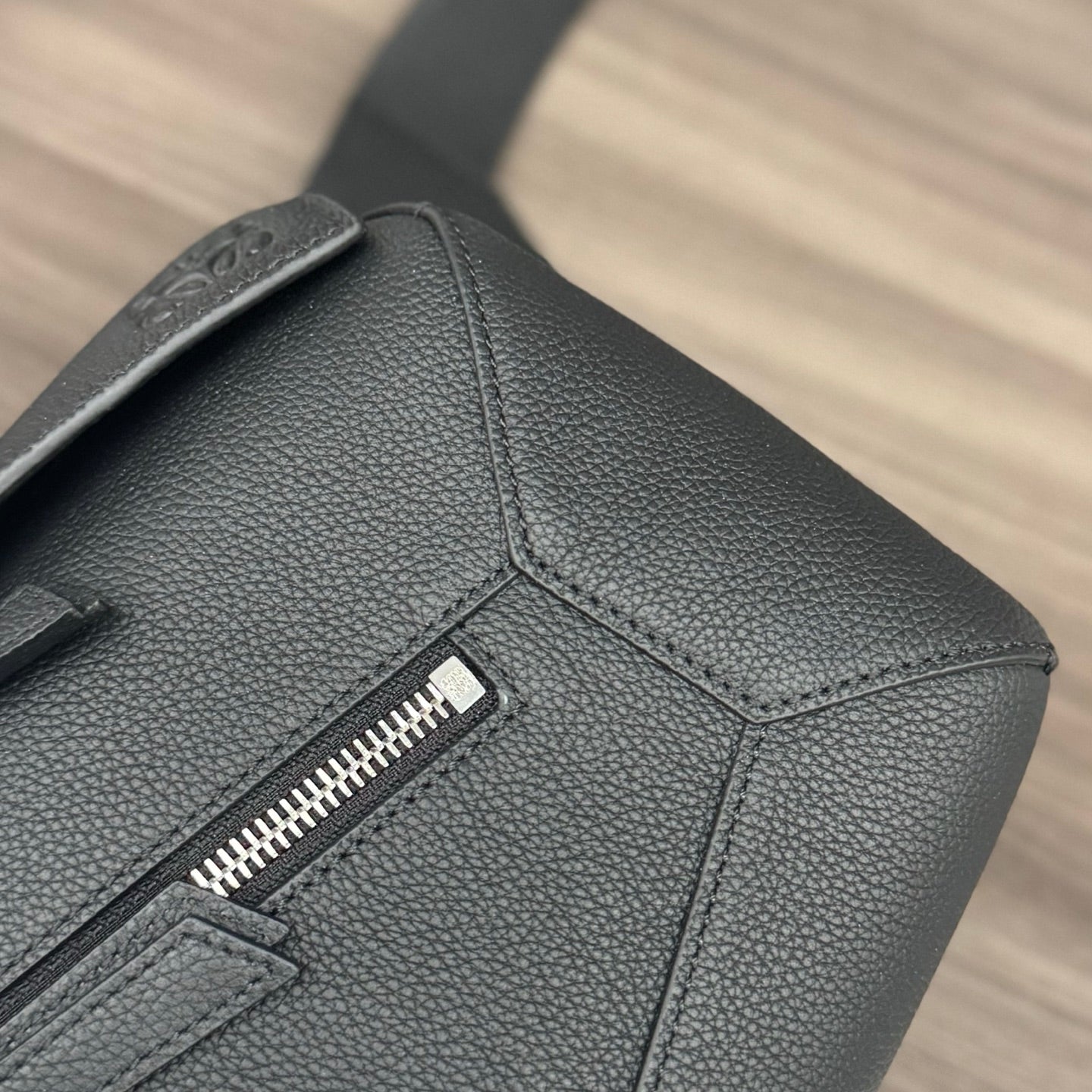 Loewe Puzzle Waist Bag 24 Black Cowhide