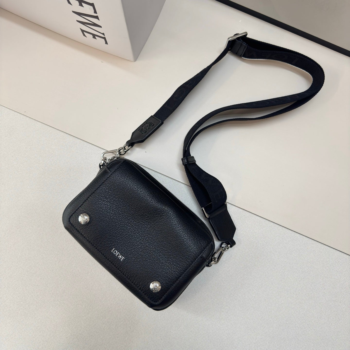 Loewe Messenger Bags 20 Black Cowhide