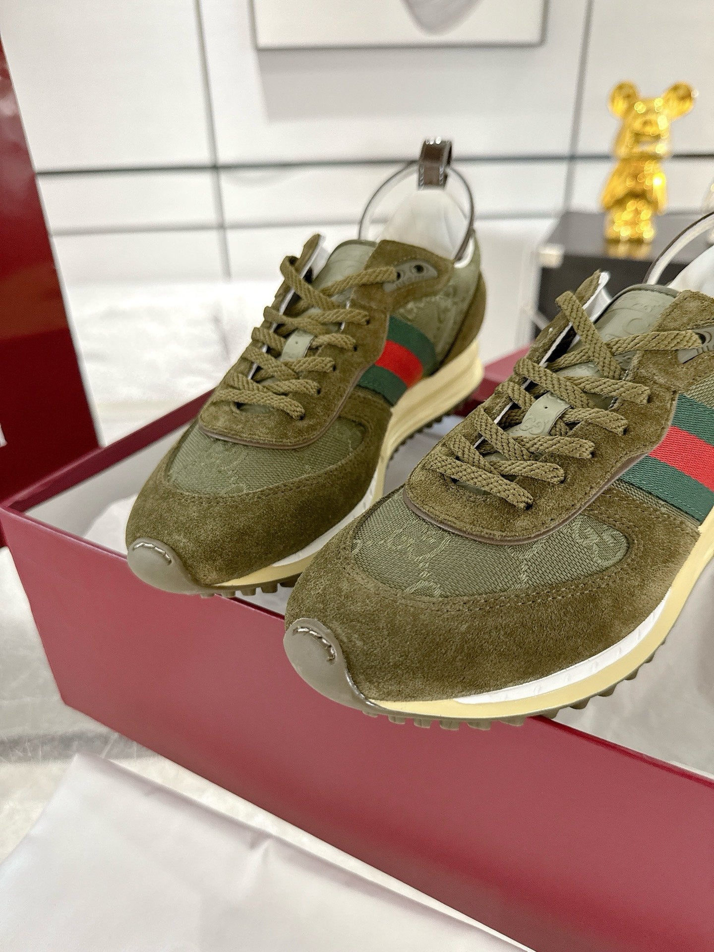 GC 2025 Re-Motion Sneaker Dark Green Suede Cowhide 292415