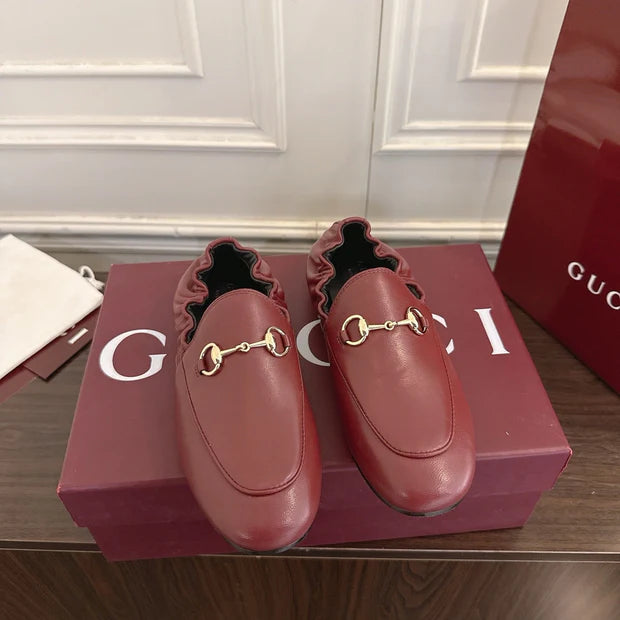GG 26SS Loafers Burgundy Calfskin 645952