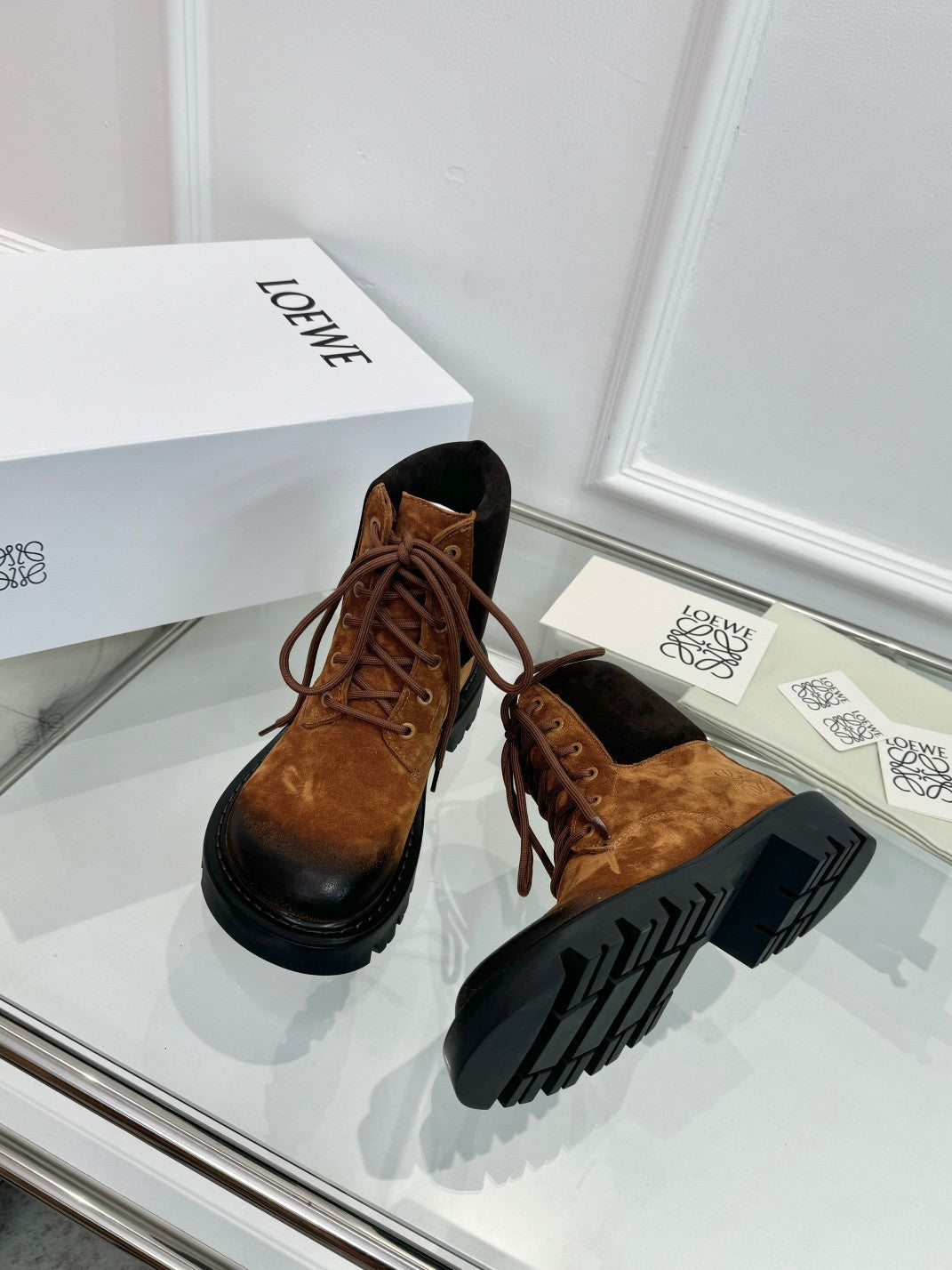 Loewe Sierra Boot Tobacco Brown Suede 984779