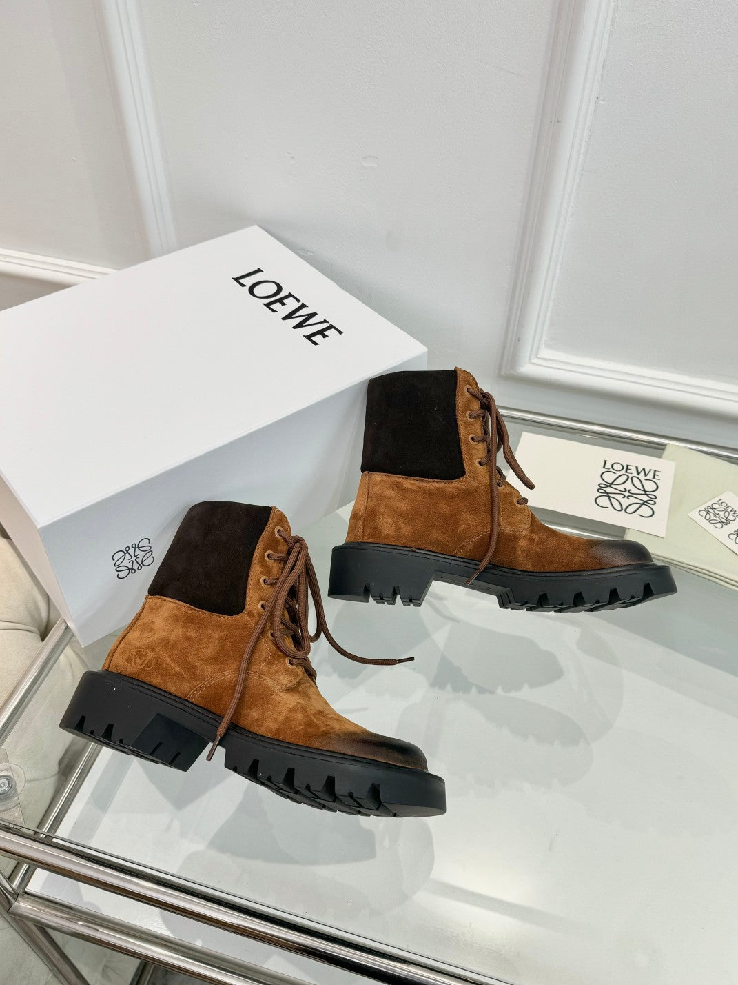 Loewe Sierra Boot Tobacco Brown Suede 984779