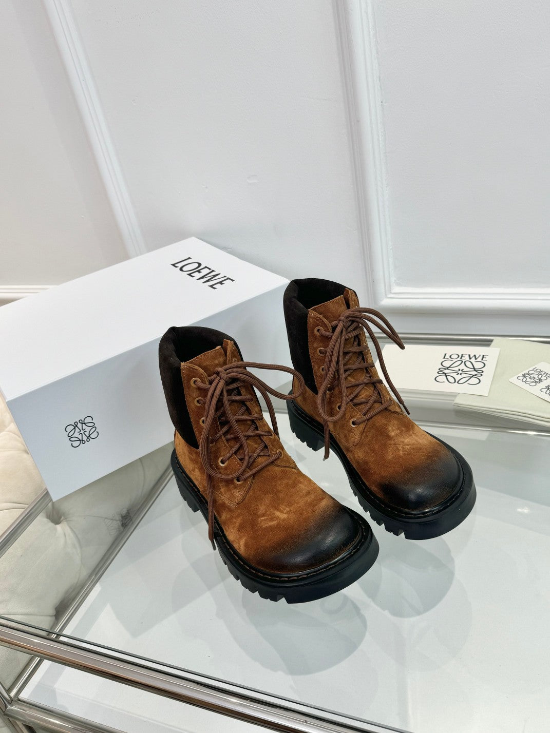 Loewe Sierra Boot Tobacco Brown Suede 984779