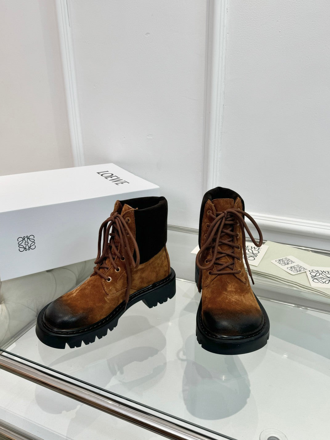 Loewe Sierra Boot Tobacco Brown Suede 984779