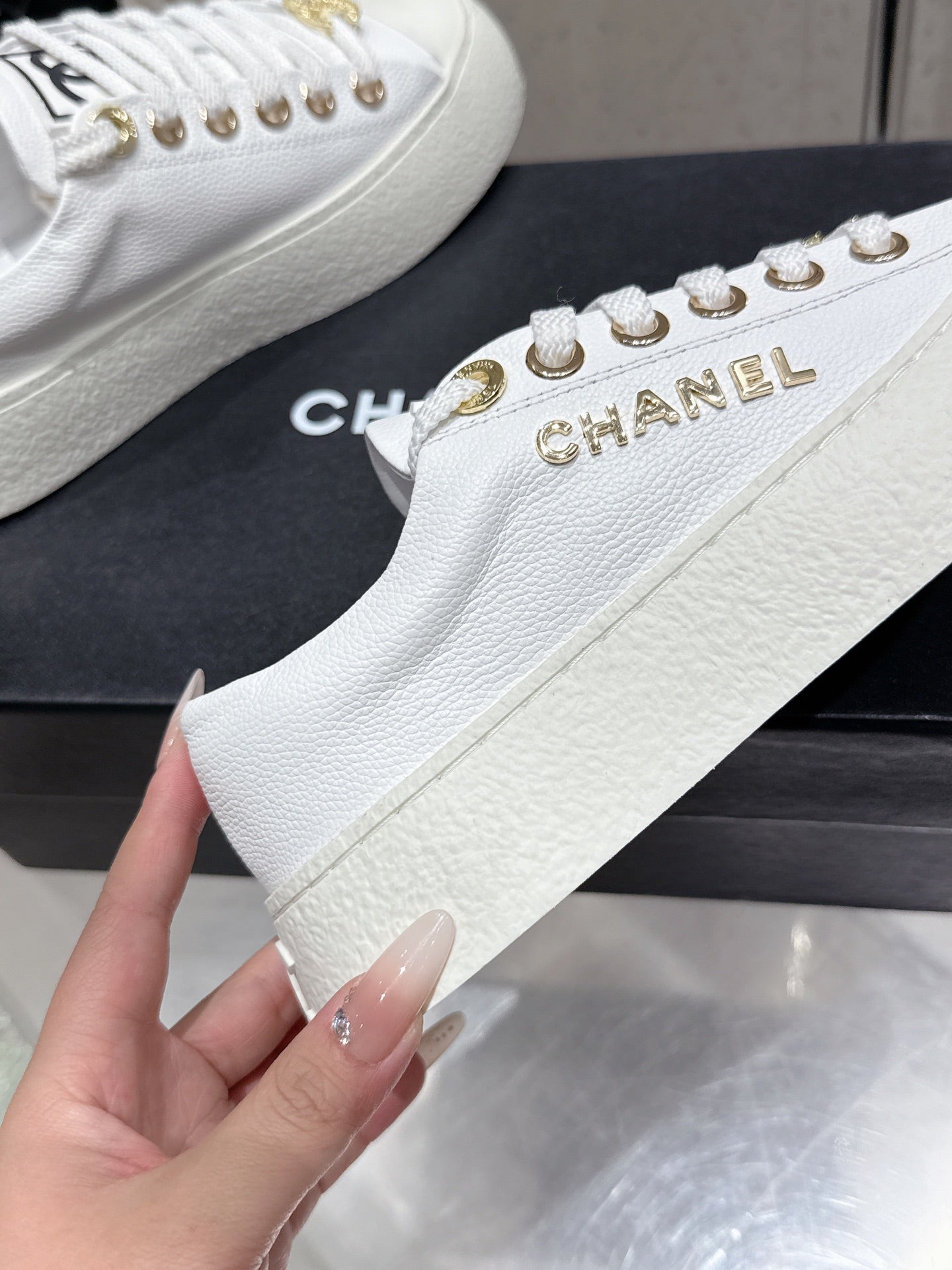 CC Sneaker White cowhide 204667