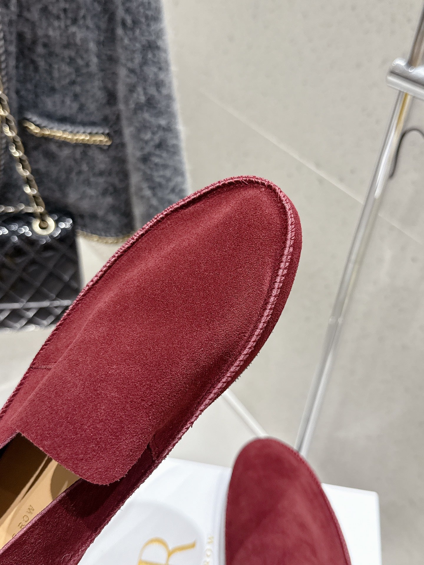 The Row Tyler Loafer Dar Red Suede 338394