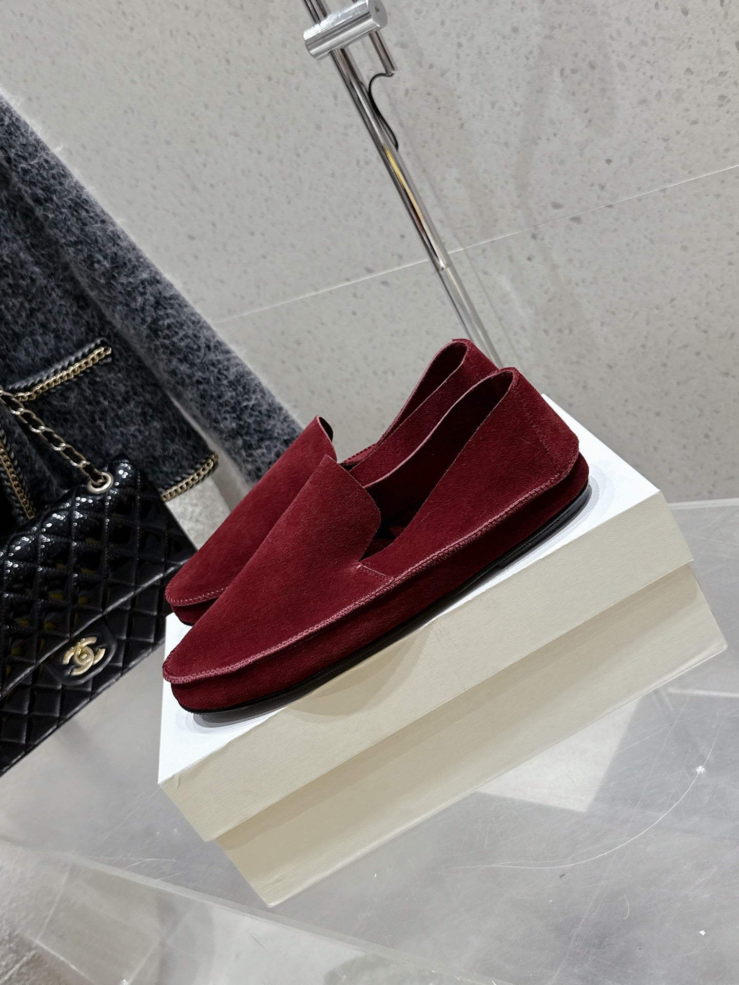 The Row Tyler Loafer Dar Red Suede 338394