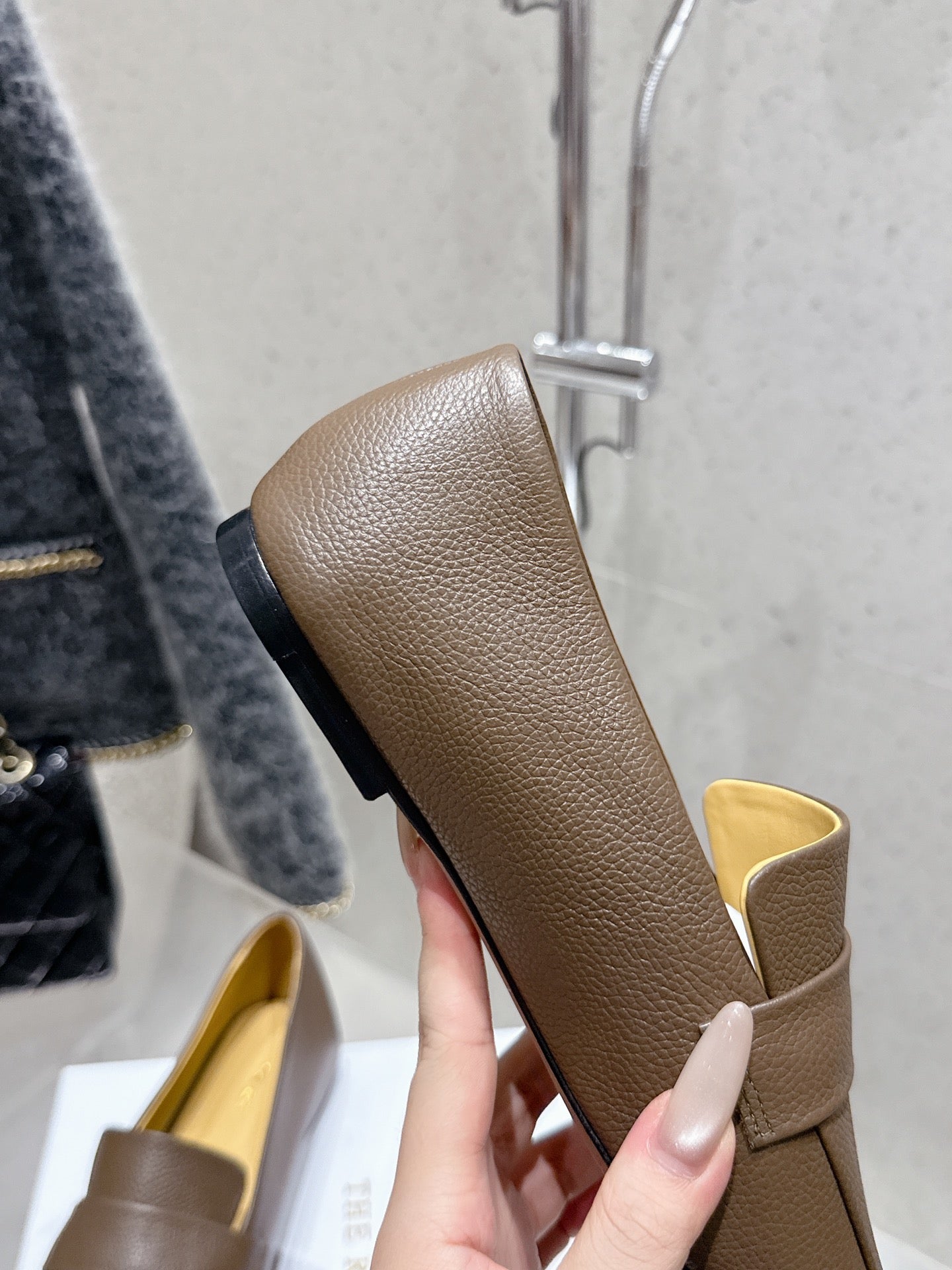 The Row Classic Loafer Taupe Leather 338397