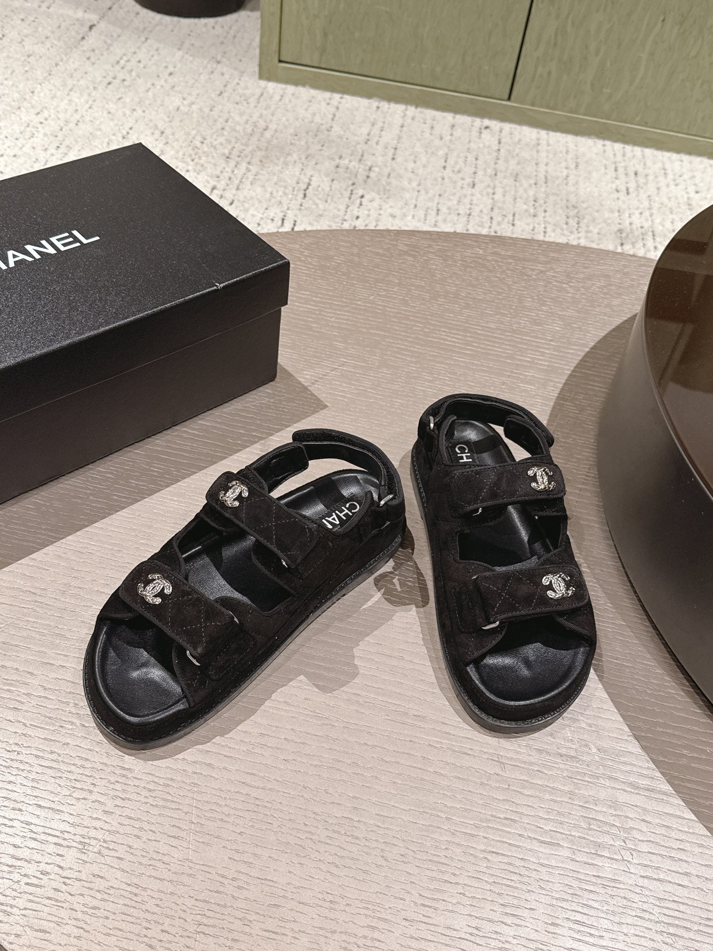 CC 26s Dad Sandal Black Suede 762928