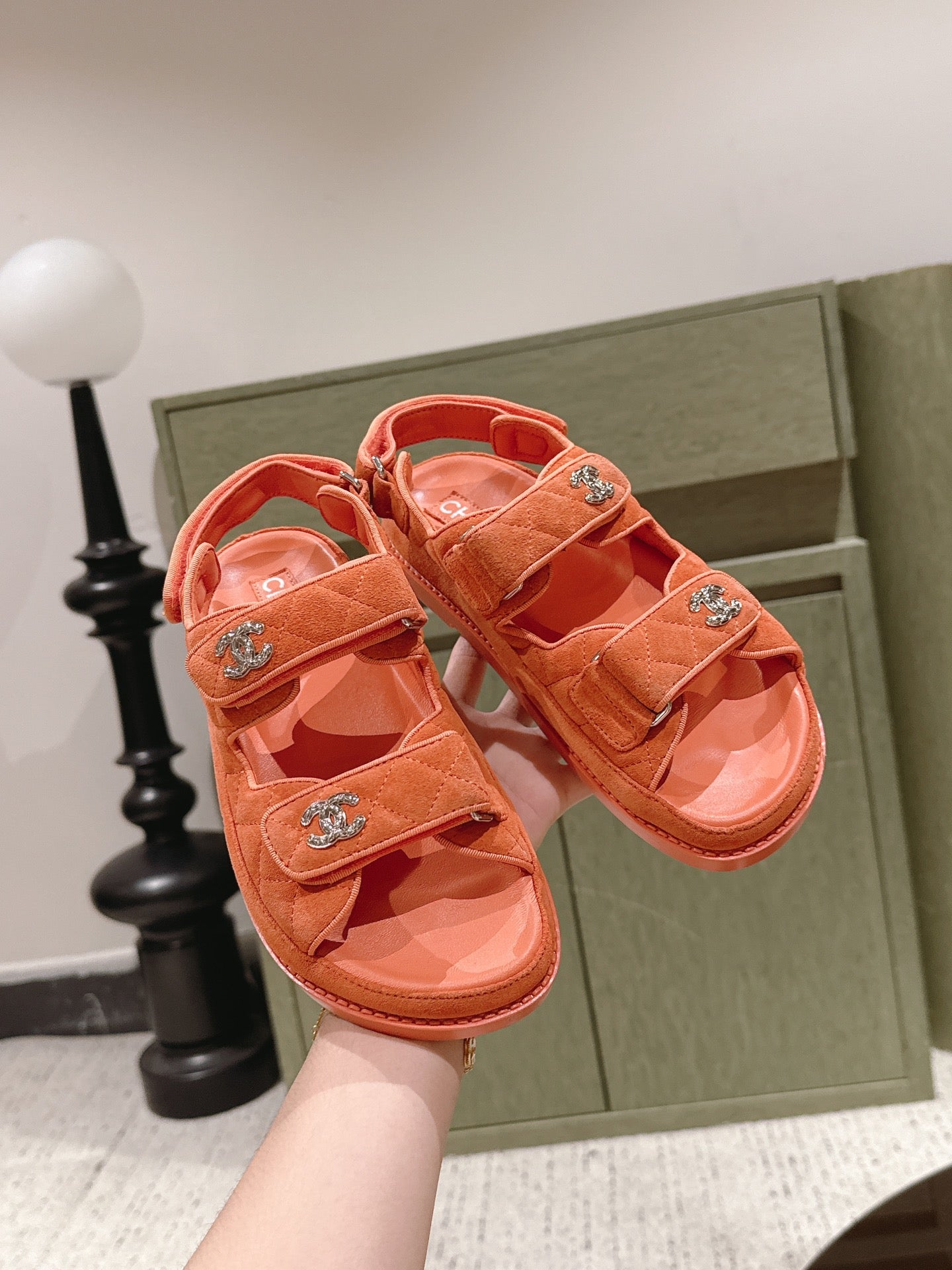 CC 26s Dad Sandal Orange Suede 762932