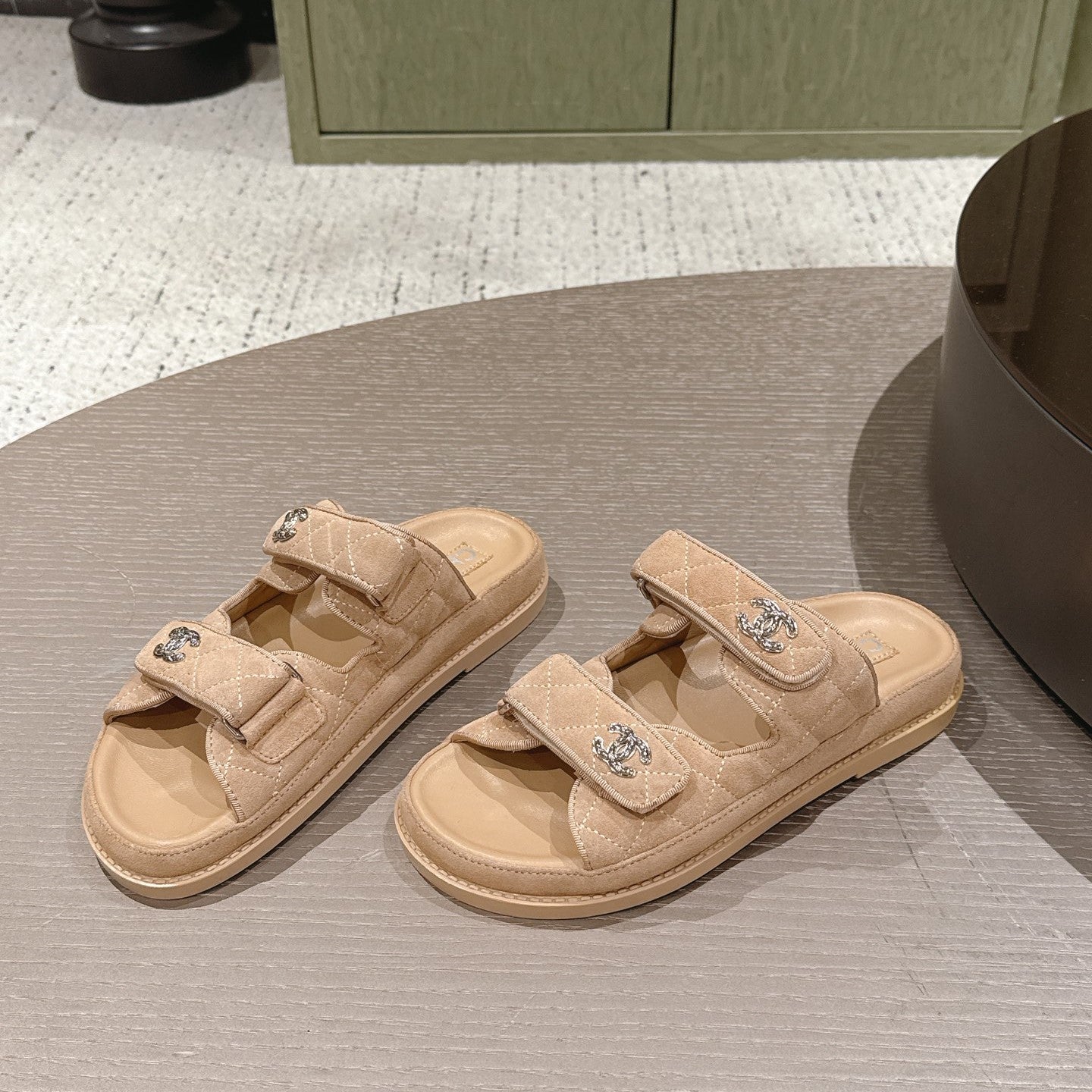 CC 26s Dad Sandal Mule Light Brown Suede 762933
