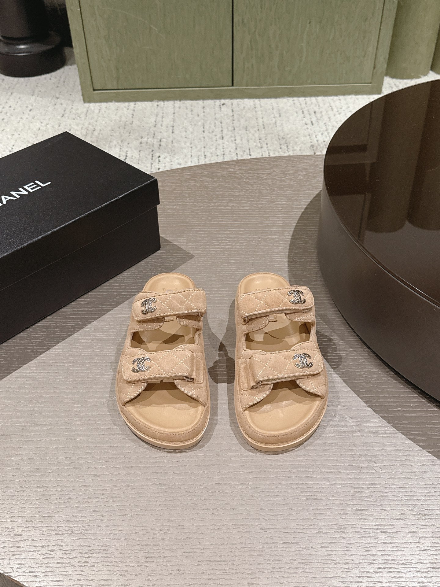 CC 26s Dad Sandal Mule Light Brown Suede 762933