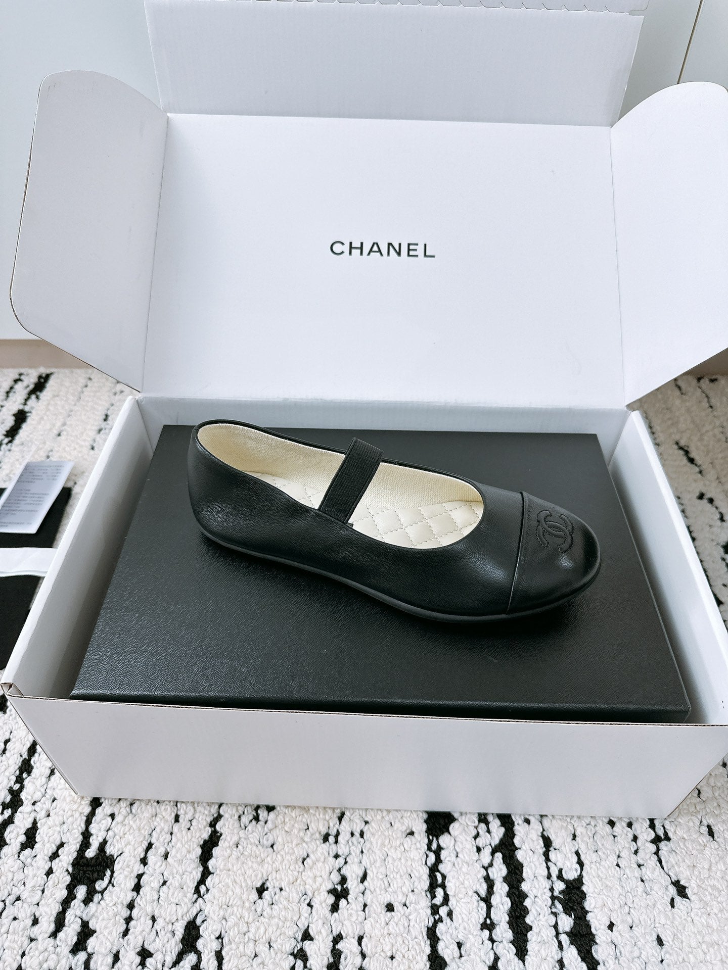 CC Mary Janes 15mm In Black Lambskin Cowhide Leather 144720