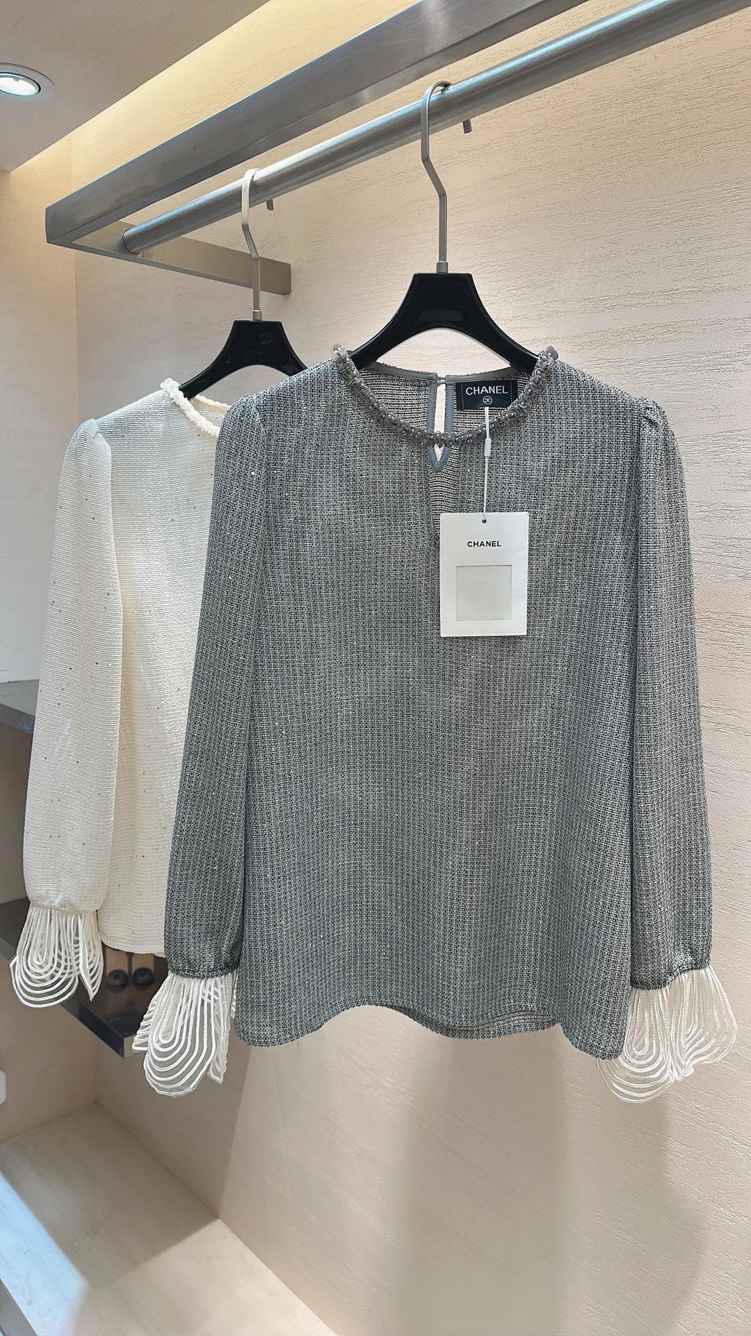 Chanel 26s Long-Sleeve Blouse 872