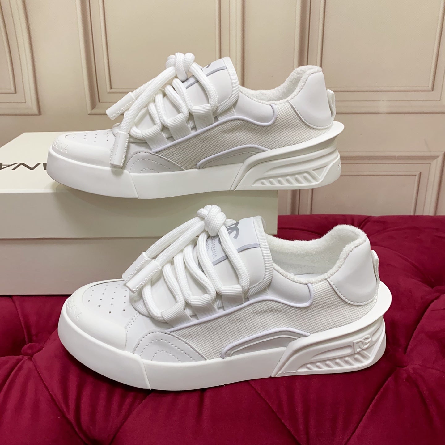 DC 25 Casual Sports Shoes White Cowhide & Mesh 232262