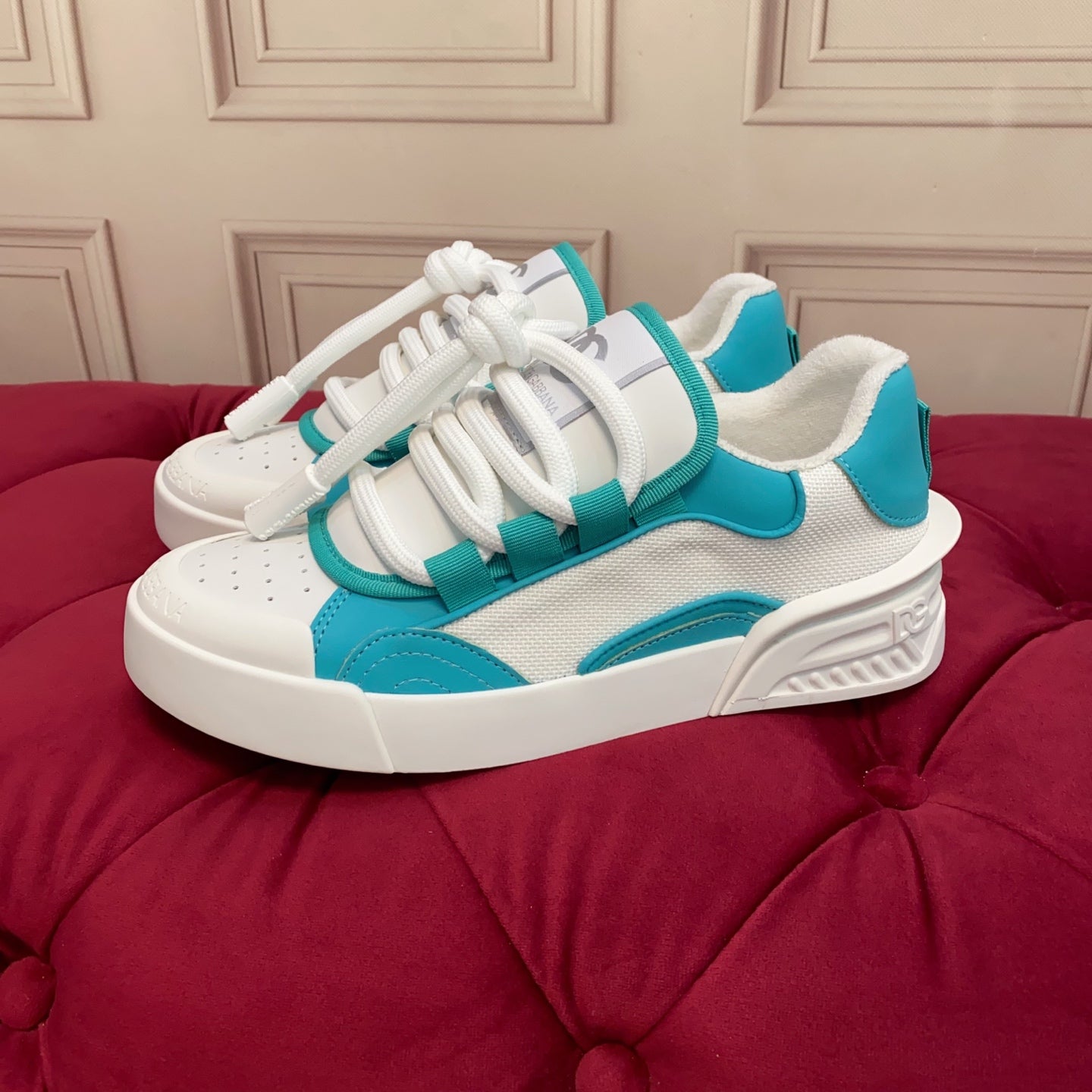 DC 25 Casual Sports Shoes Cyan Silk Cowhide & Mesh 271105