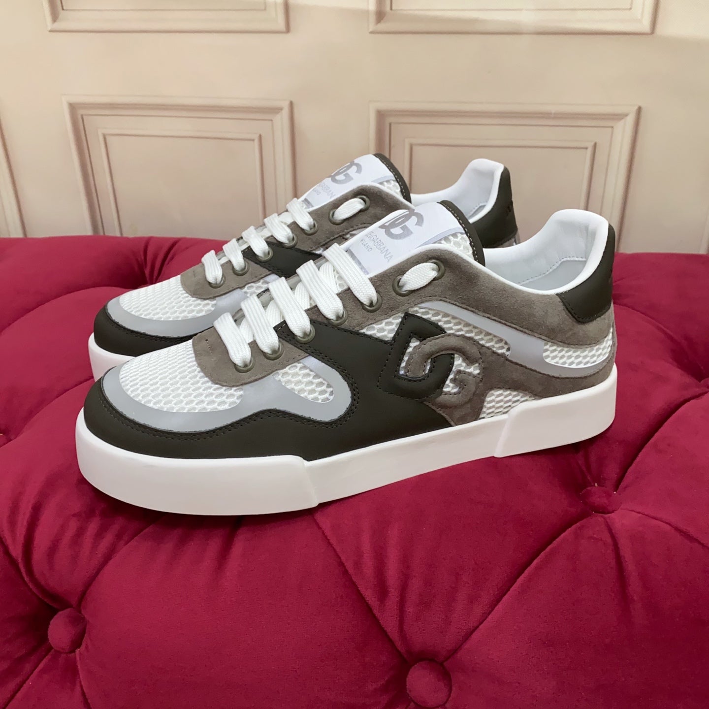 DC 25 Strobel Portofino Light Sneakers Black Brown Mesh & Sheepskin 271119