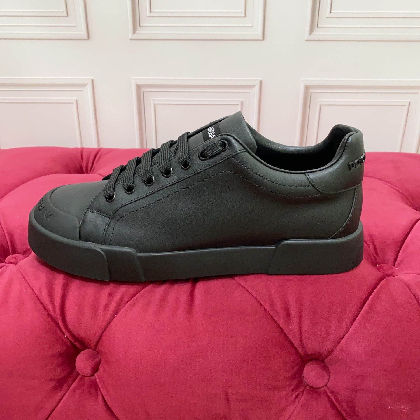 DC Portofino Light Sneakers Black Sheepskin 333868