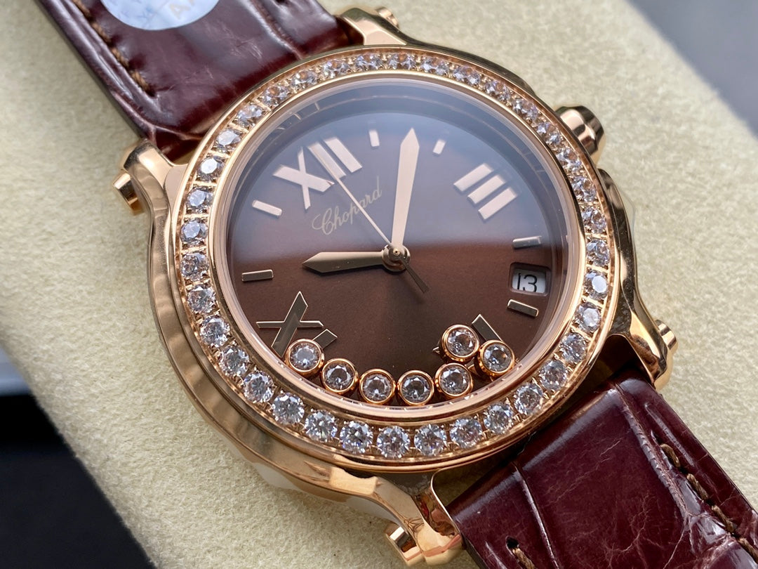 Happy Diamonds 36mm Chocolate Dial