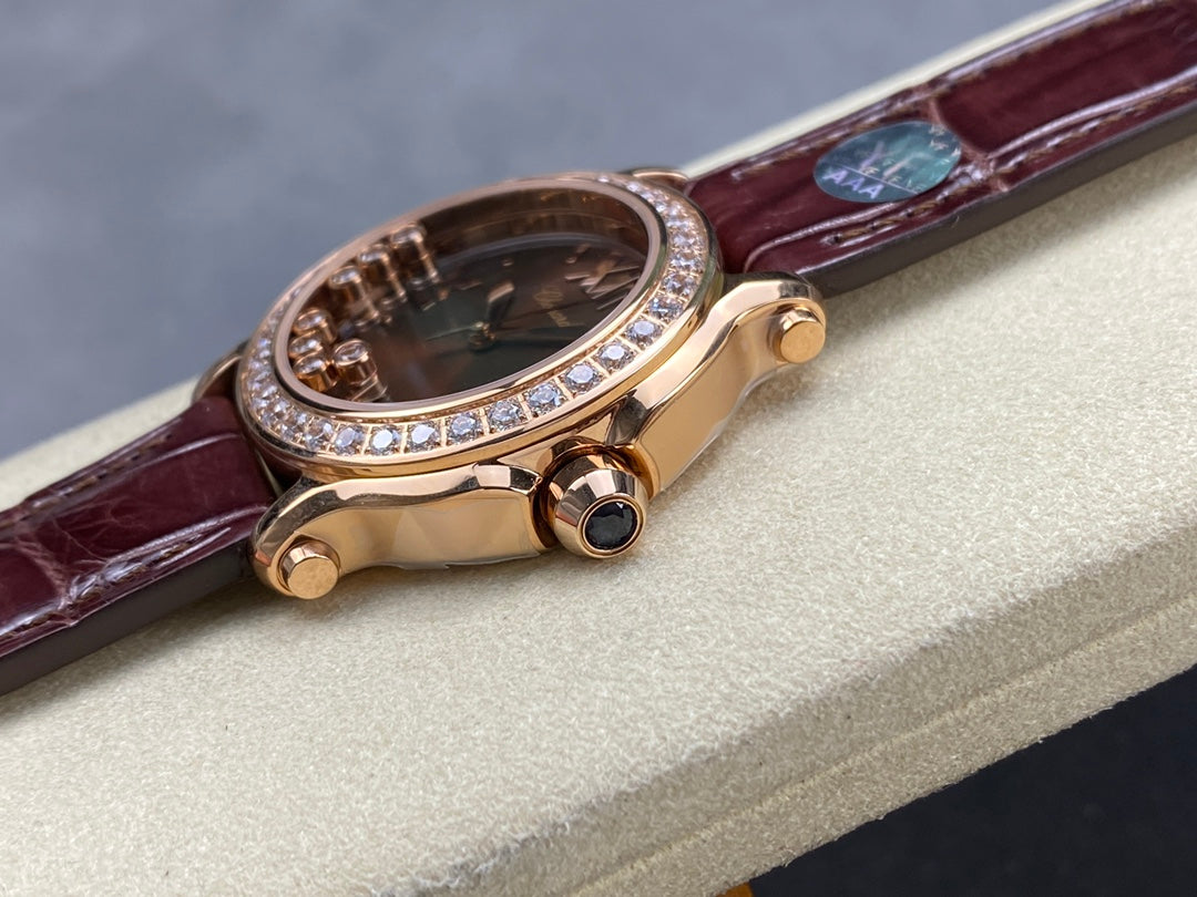 Happy Diamonds 36mm Chocolate Dial
