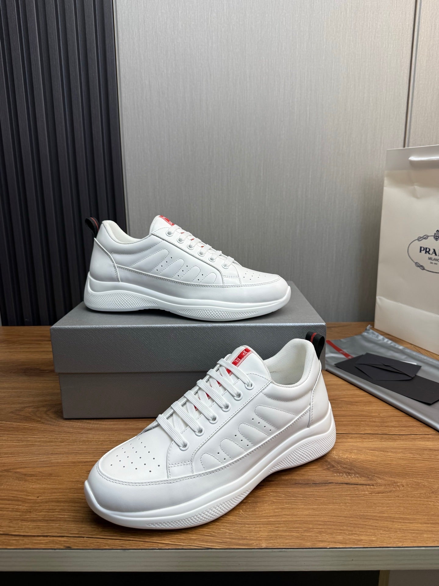 Prada America’s Cup Sneakers White Leather 102326