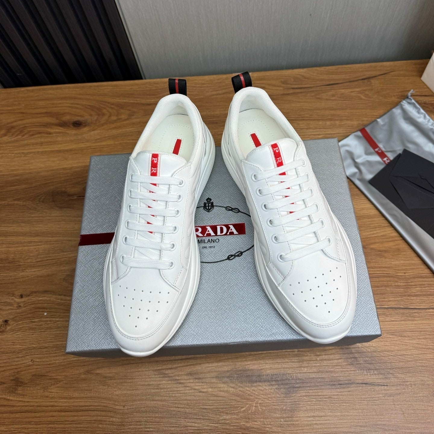 Prada America’s Cup Sneakers White Leather 102326