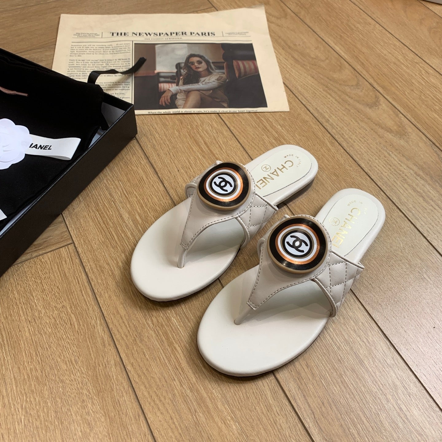 CC 25 Thong Slippers Multicolor Original Custom Material 307013