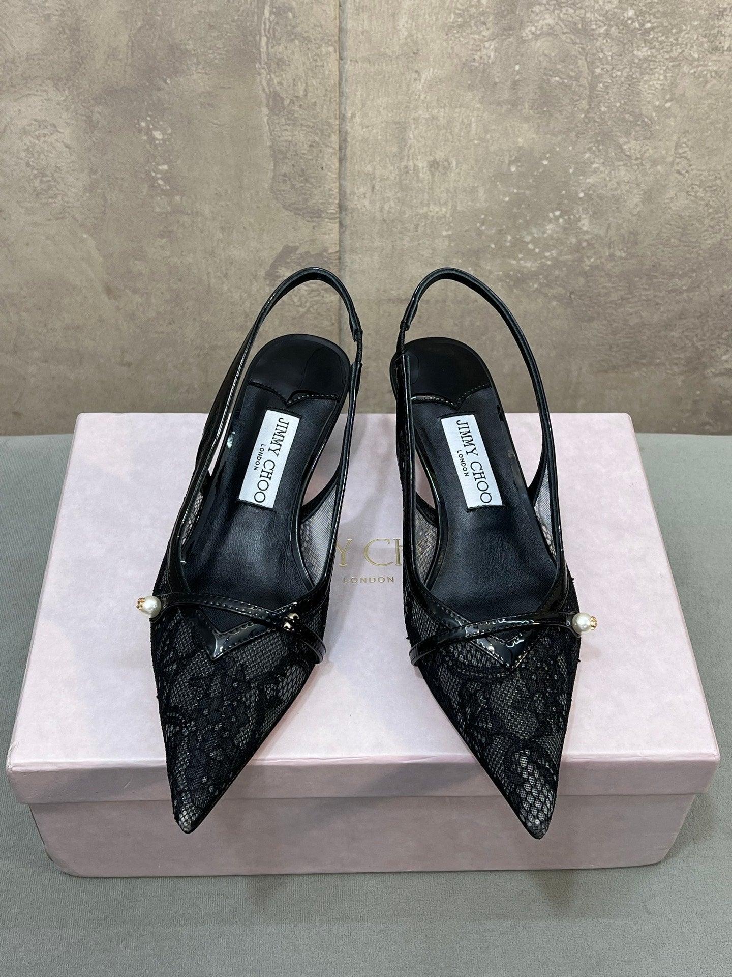 Jimmy 26 Amita Pump 45mm Black Mesh 682977