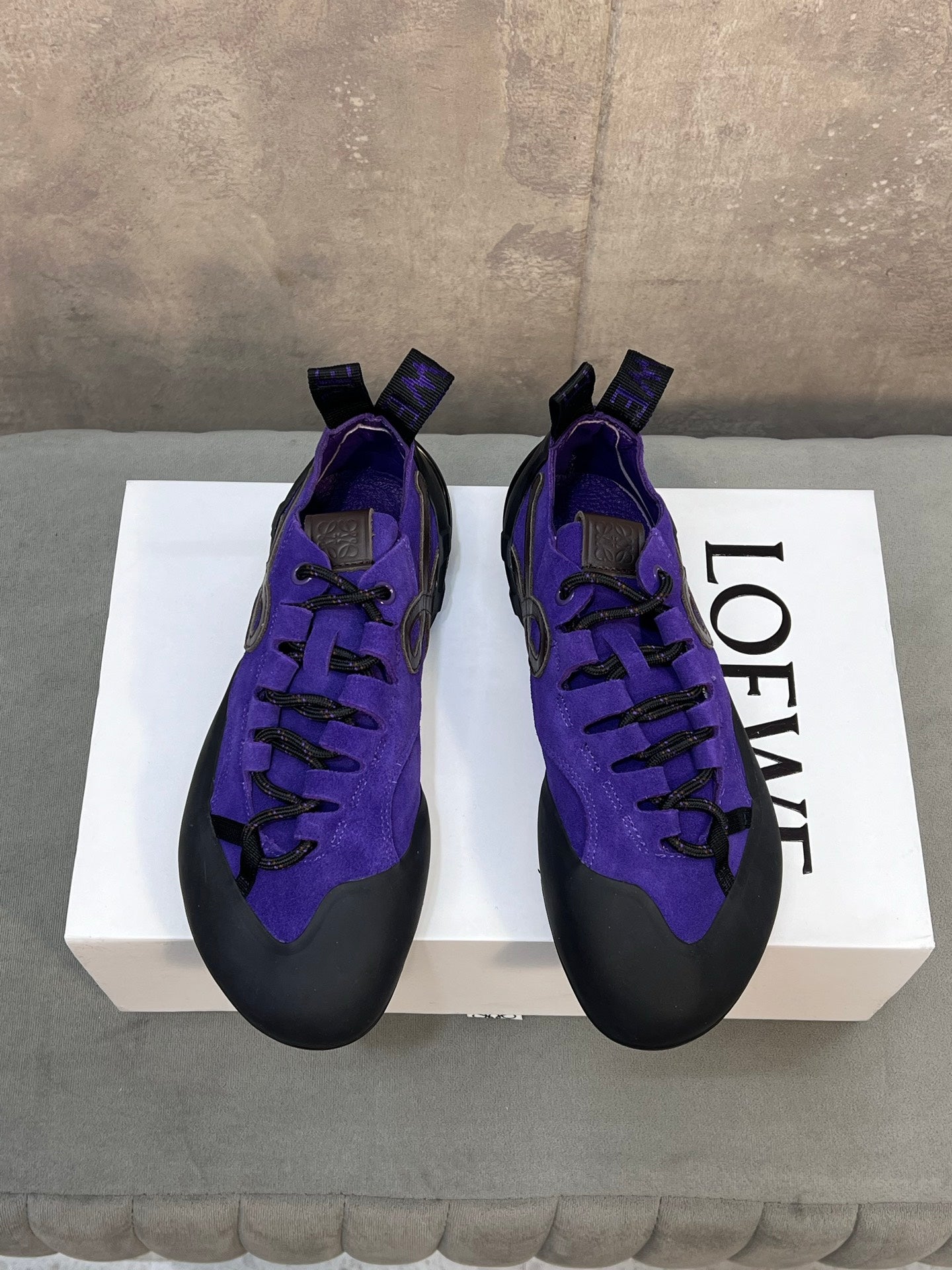 LOEW 26s Grip Sneaker Purple Suede Sheepskin 682760