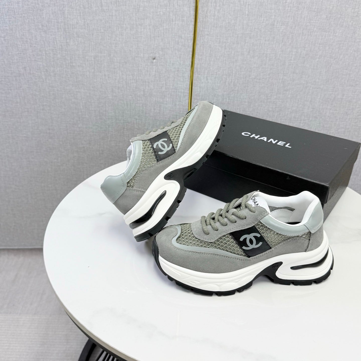 CC 26s Runners Sneakers Grey Mesh Suede 865807