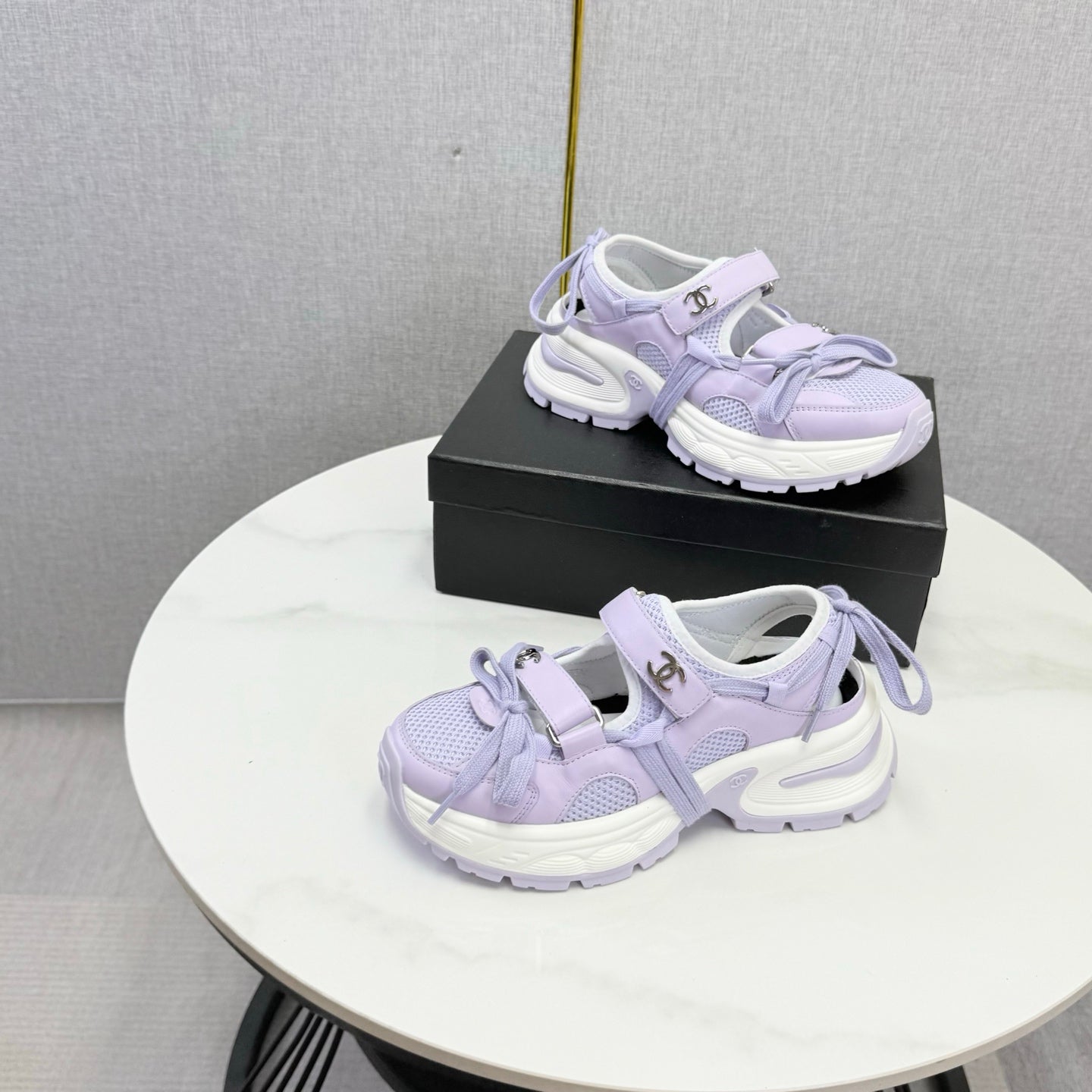 CC 26s Casual Sneakers Purple Leather Mesh 865833