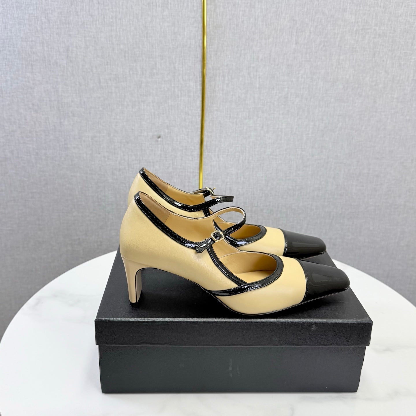 CC 26s Slingback Black Beige Sheepskin 904476